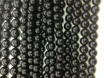 【DIY A級天然 黑瑪瑙圓珠 散珠 飾品配珠】價格,廠家,圖片,其他工藝品原料、輔料、配件,義烏市夢中電子商務商行-